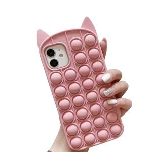 Bubble Pink Cat iPhone 12/12 Pro Case